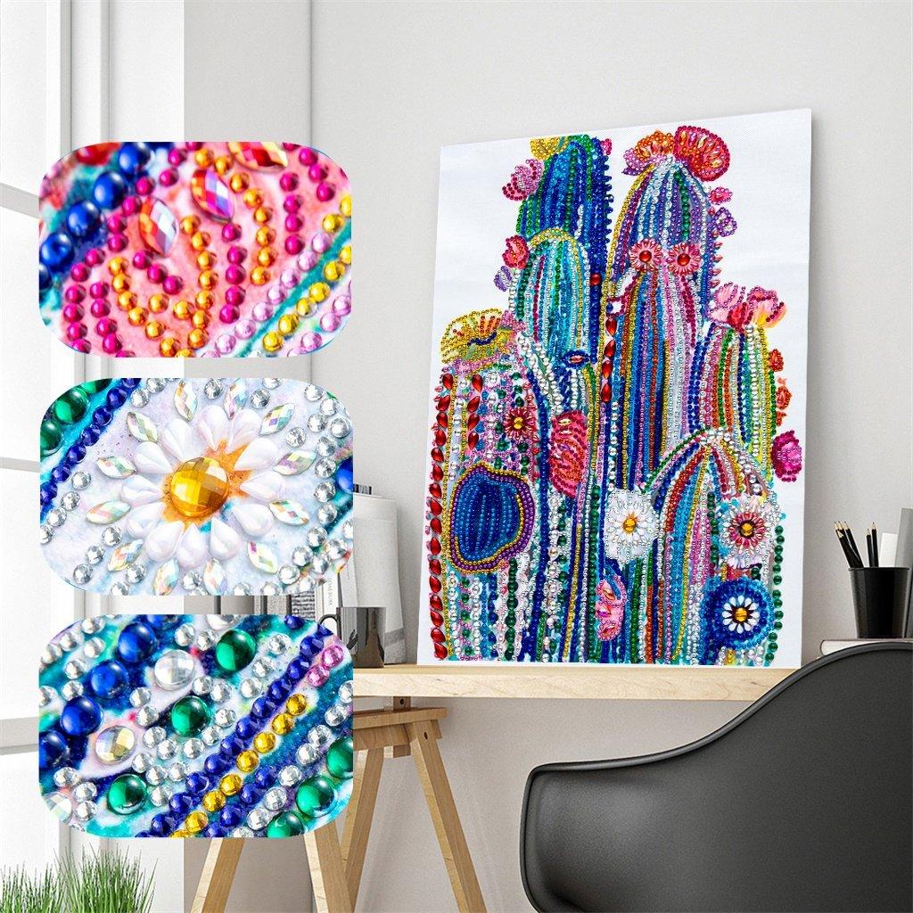Bunter Kaktus Spezielles Diamond Painting  All Diamond Painting