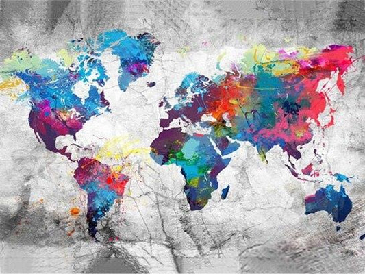 5D Weltkarte Diamond Painting - Diamond Painting