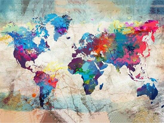 Abstrakte bunte Karten Diamond Painting - Diamond Painting