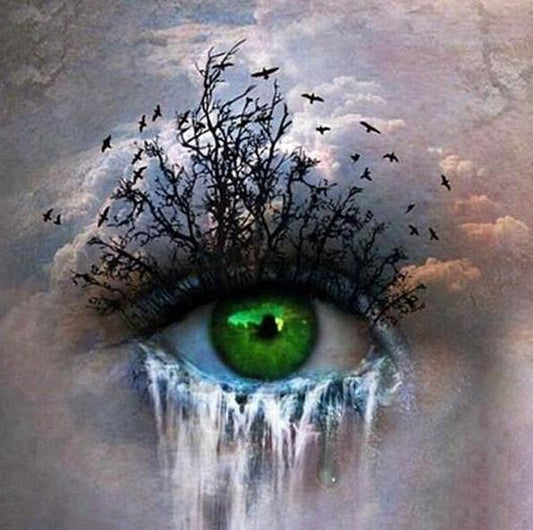 Abstrakte Augen Malen mit Diamanten - Diamond Painting