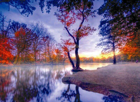 Fantastische Naturansicht im Herbst - Diamond Painting