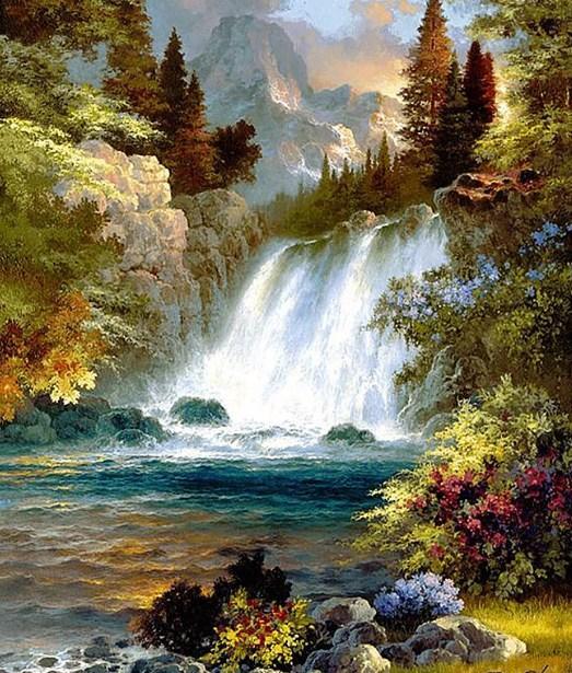 Bester Wasserfall.
Diamond Painting - Diamond Painting