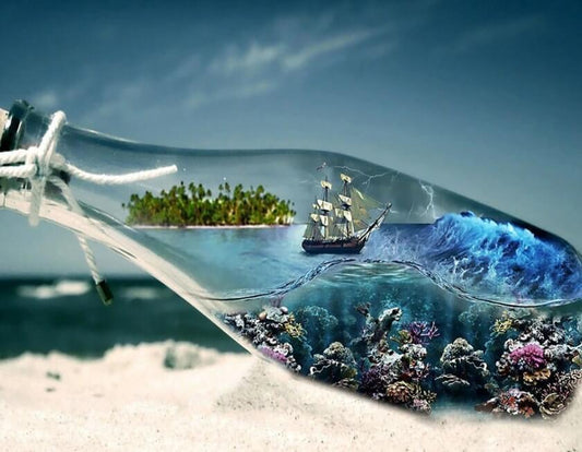 Flasche Landschaftsmalerei Kit - Diamond Painting