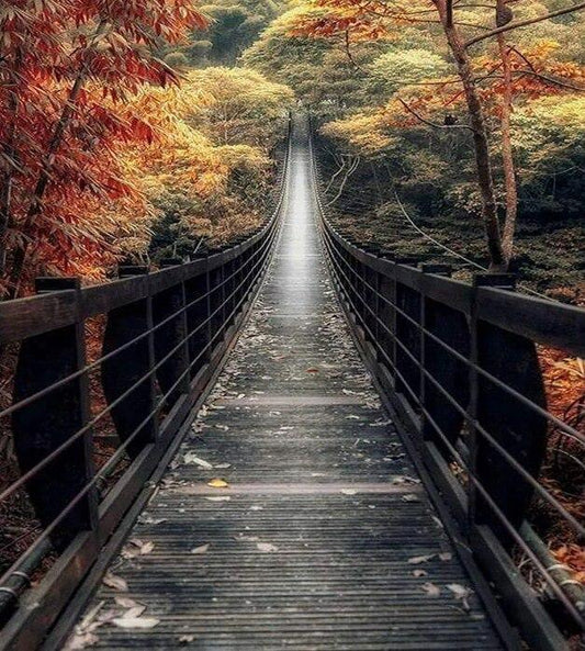 Brückenlandschaft DIY Painting - Diamond Painting