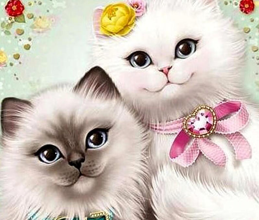 Karikatur Katzen Diamond Painting - Diamond Painting