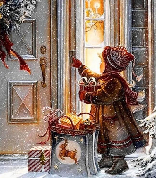 Weihnachtsnacht Malerei Kit - Diamond Painting