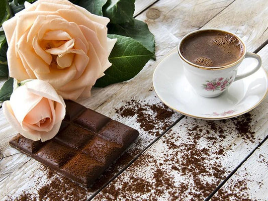 Kaffeetasse & Schokoriegel - Diamond Painting