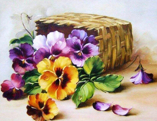 Bunte Blumen voll bohrer malerei - Diamond Painting