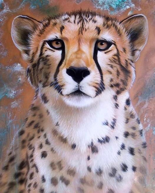 Kupfer Flash-Gepard - Diamond Painting
