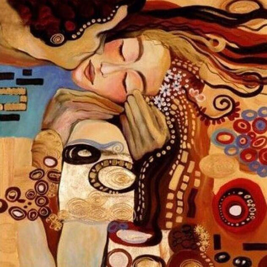 Paar abstraktes Porträt - Diamond Painting