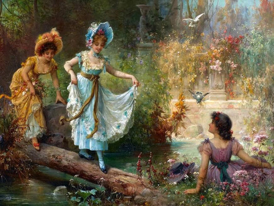 Überqueren Sie den Bach mit Hans Zatzka - Diamond Painting