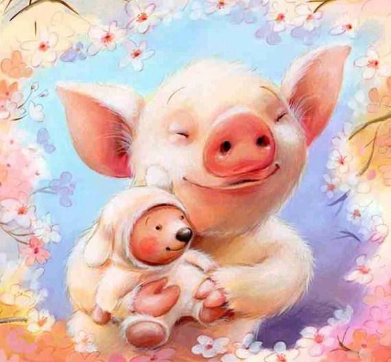 SuBes schwein baby diy malerei kit