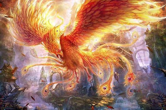 Furious Phoenix - Farbe von Diamanten - Diamond Painting