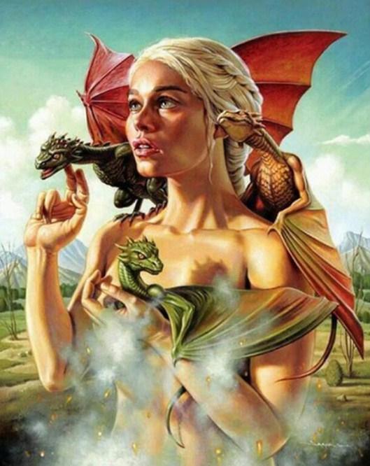 Spiel des Throns Khaleesi Drachen - Diamond Painting