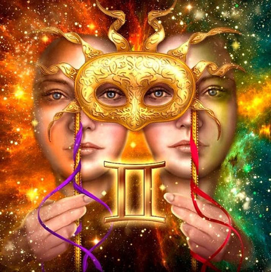 Zodiac Gemini - Farbe von Diamanten - Diamond Painting