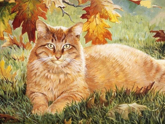 Ingwer Katze - Malen von Diamanten - Diamond Painting