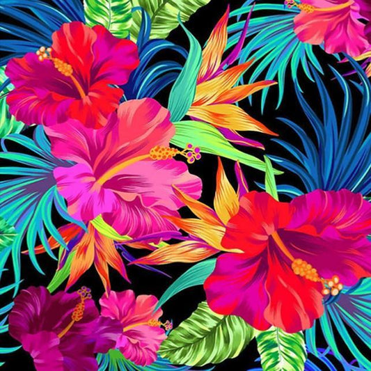 Hibiskusblüten - Diamond Painting Kit - Diamond Painting