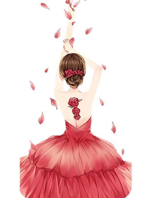 Rosenmädchen - Malen durch Diamanten - Diamond Painting