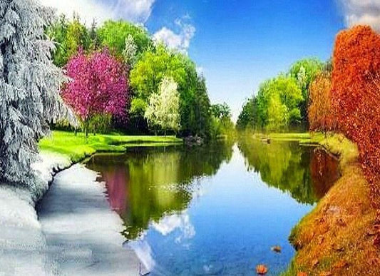 Jahreszeiten - Diamond Painting