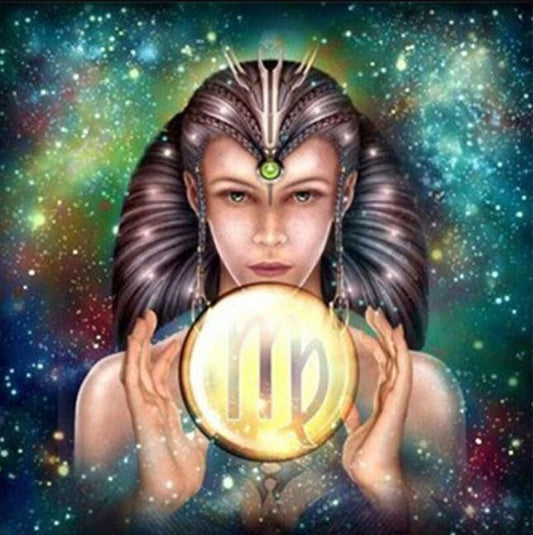 Zodiac Jungfrau - Farbe mit Diamanten - Diamond Painting