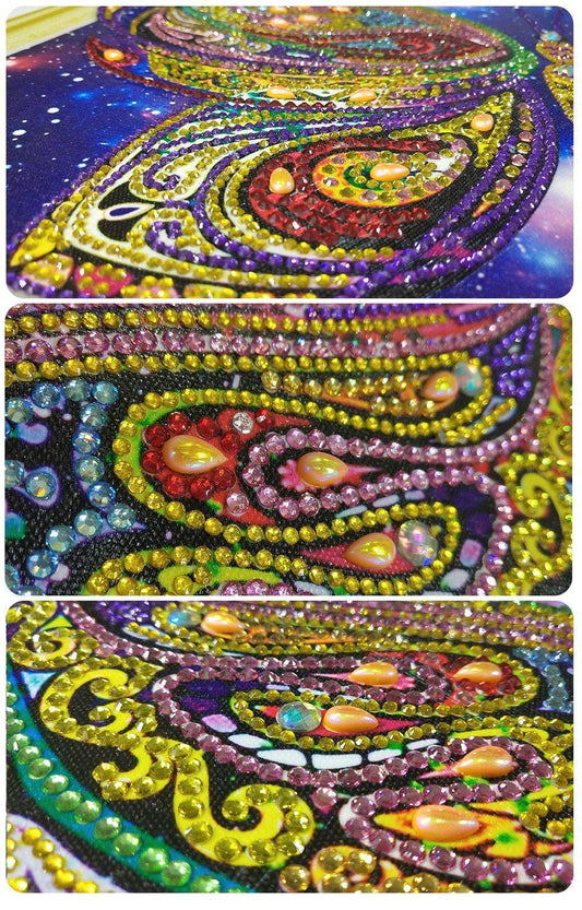 Atemberaubende Schmetterlings Spezialdiamant Kunst - Diamond Painting