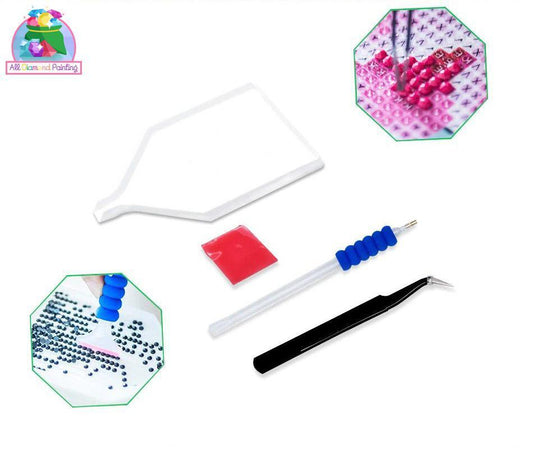 Eine Bank im Gartenmalerei-Kit - Diamond Painting