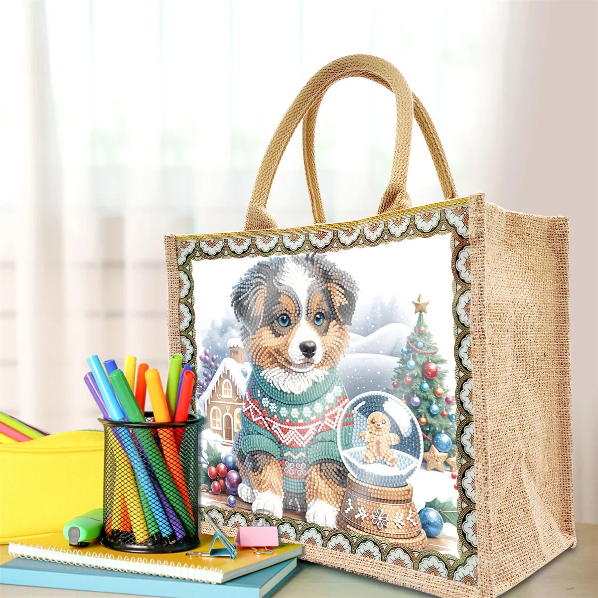 Diamond Painting Tasche mit Weihnachts Kunst