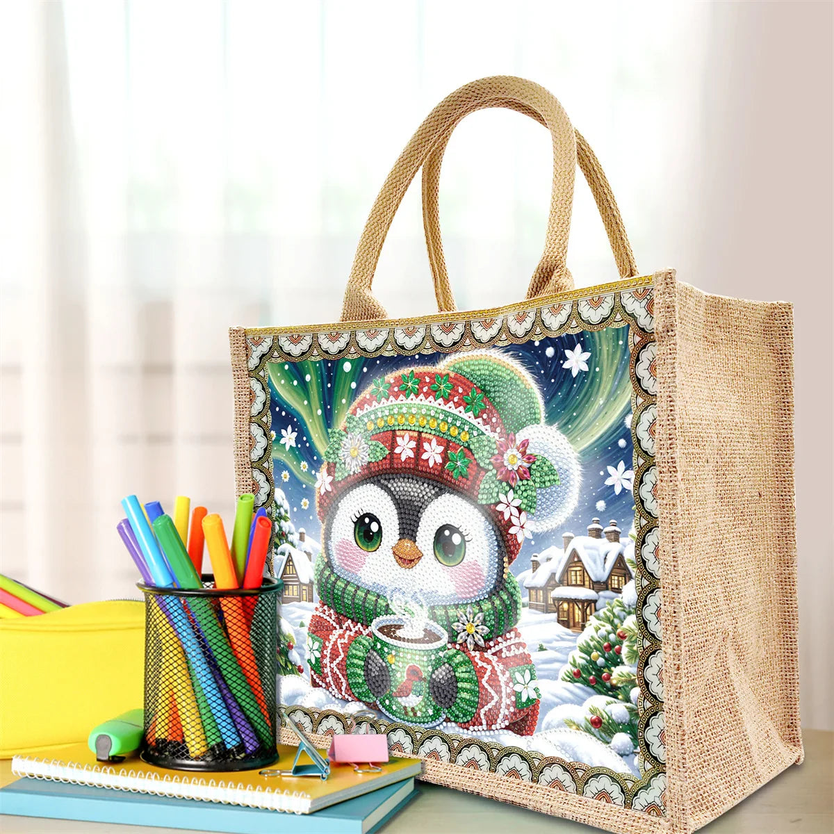 Diamond Painting Tasche mit Weihnachts Kunst