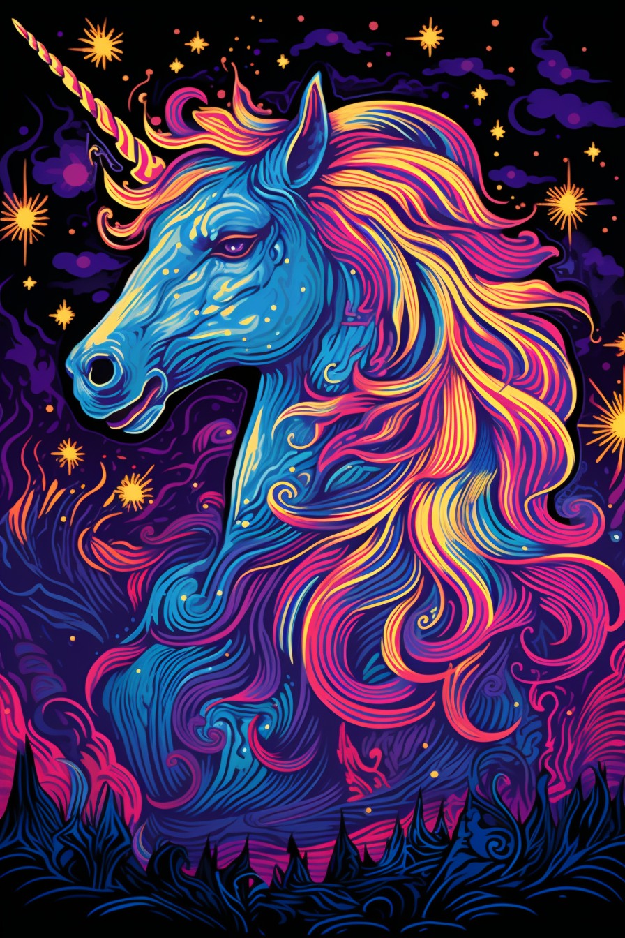 Unicorn painting by Diamond