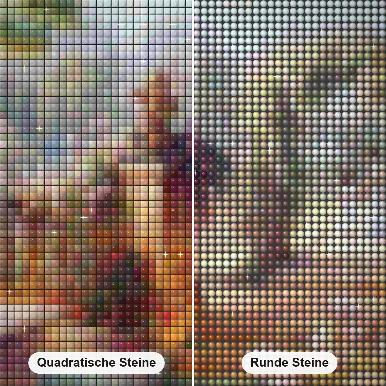 Atemberaubend Blumengarten Diamond Painting Nahaufnahme mit quadratischen und runden Steinen