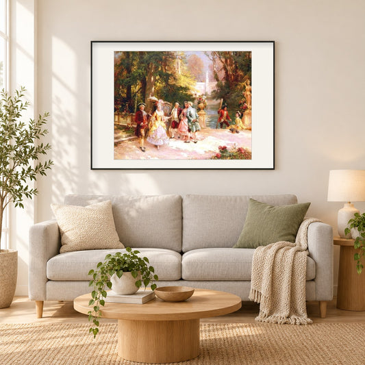 Cesare Agostino Detti's Art Work als gerahmtes Diamond Painting im Wohnzimmer