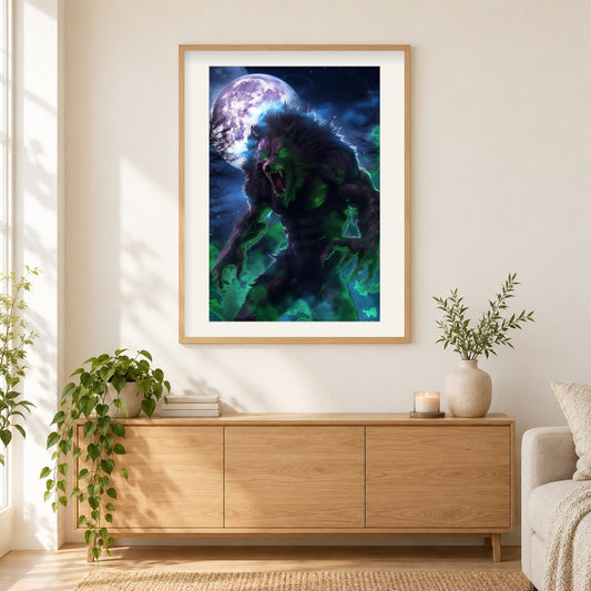 Fürchte dich weniger, lebe mehr als gerahmtes Diamond Painting im Wohnzimmer