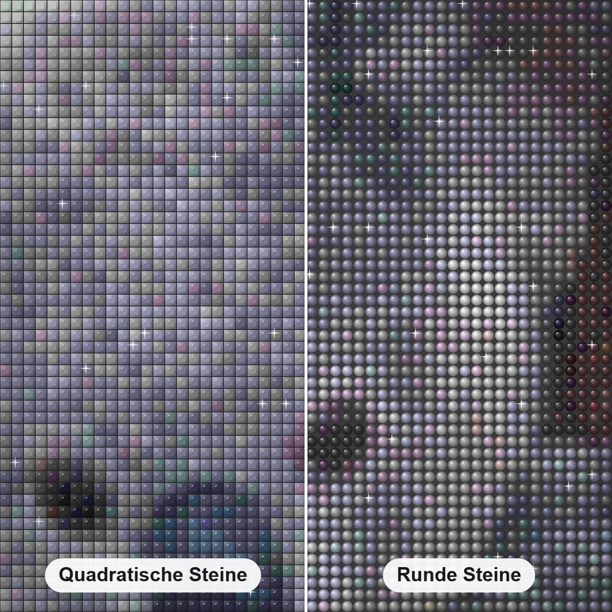 Netter Koalabär Diamond Painting Nahaufnahme mit quadratischen und runden Steinen