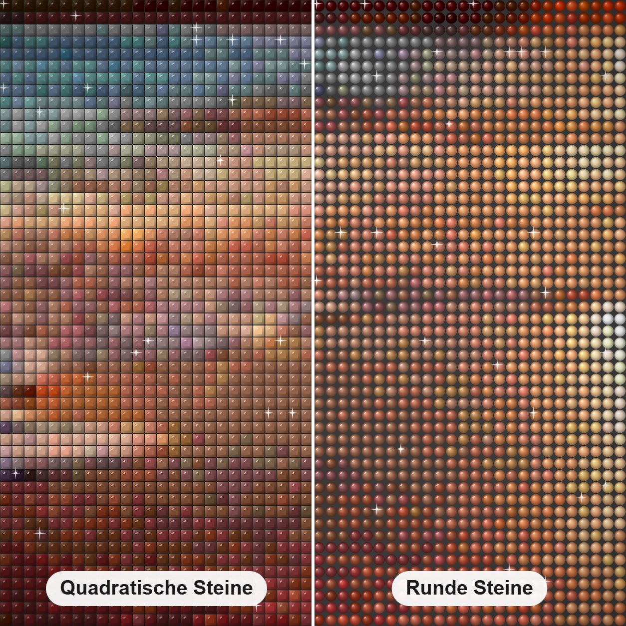 Sonnenuntergang am Strand DIY Painting Kit Diamond Painting Nahaufnahme mit quadratischen und runden Steinen