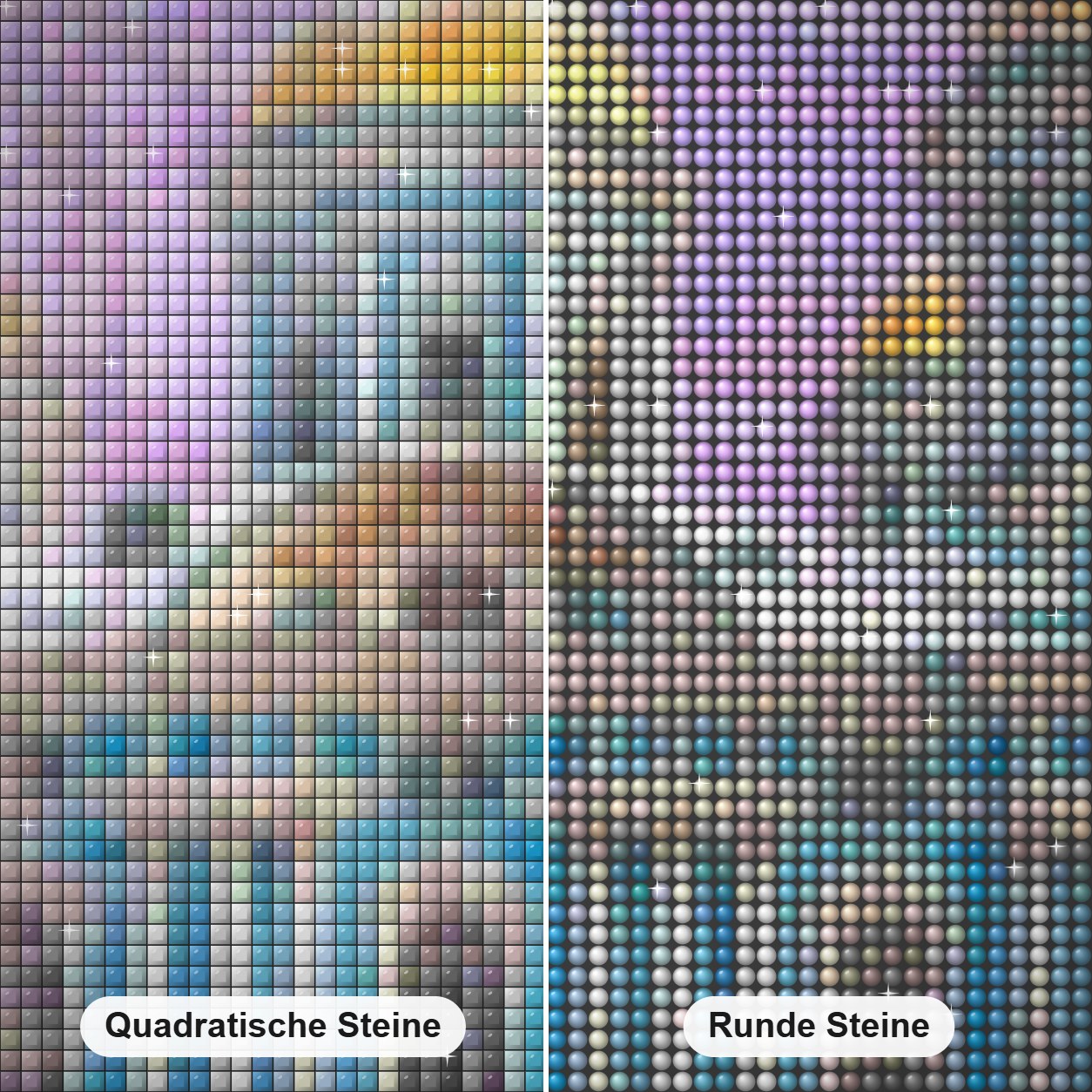 St. Nicholas Naval Cathedral Diamond Painting Nahaufnahme mit quadratischen und runden Steinen