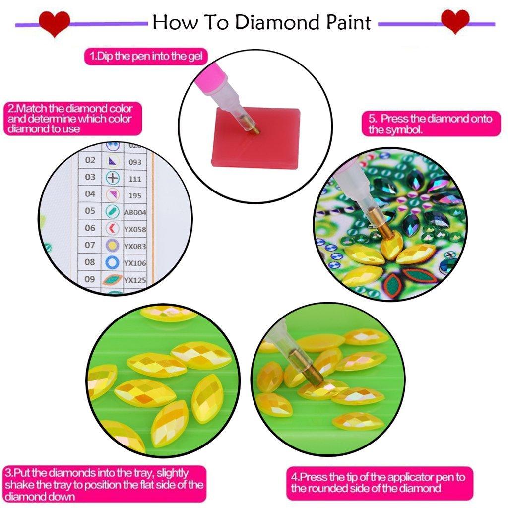 Spezielles Diamanten Lila Mandala Kunst-Kit - Diamond Painting