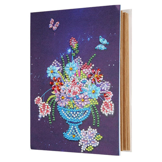 Mehrfarbige Blumen in Vasenmalerei Album-Cover - Diamond Painting