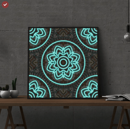 Mandala-Kunst leuchtend Diamond Painting - Diamond Painting