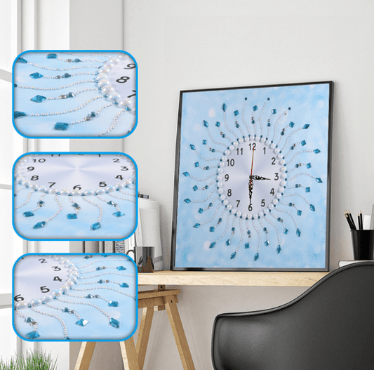 Blaue spezielle Diamant uhren malerei - Diamond Painting