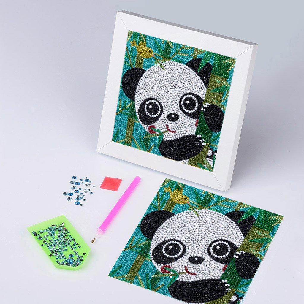 Süßer Panda auf Baum spezielles Diamond Painting - Diamond Painting