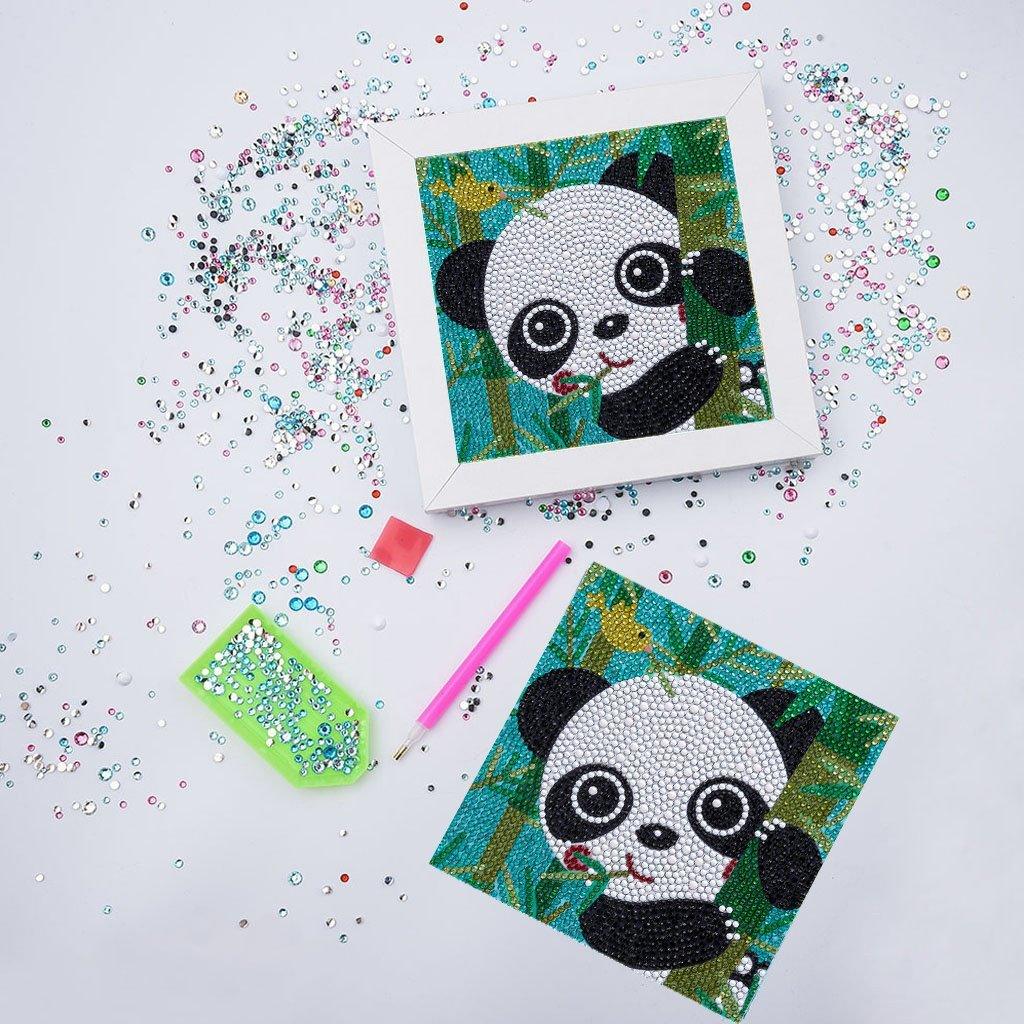 Süßer Panda auf Baum spezielles Diamond Painting - Diamond Painting