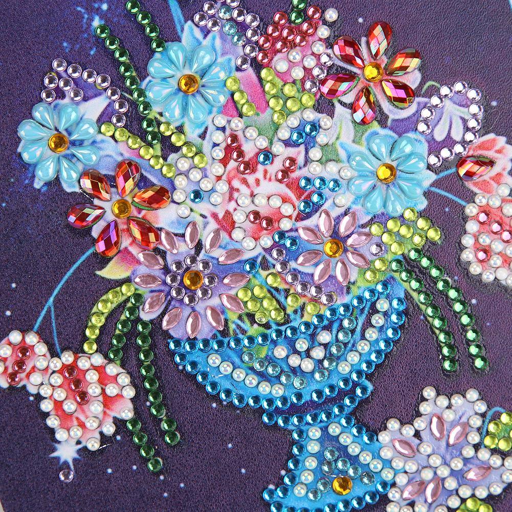 Mehrfarbige Blumen in Vasenmalerei Album-Cover - Diamond Painting