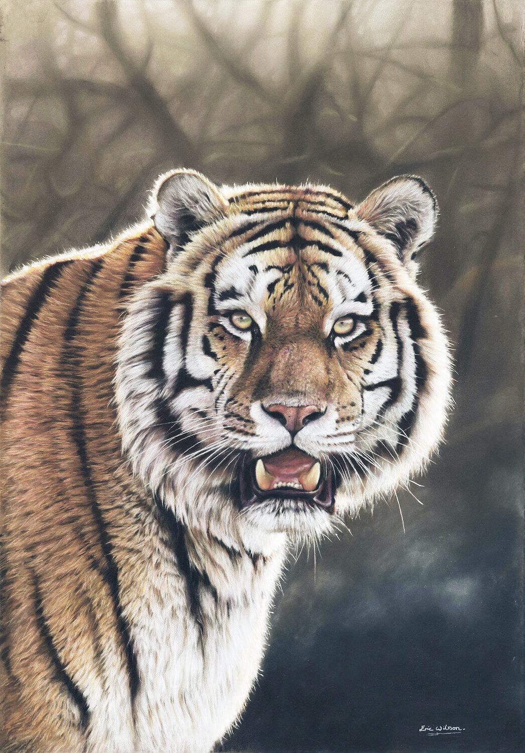Amur-Tiger in der Abenddämmerung -  Kunst des Eric Wilson - Diamond Painting