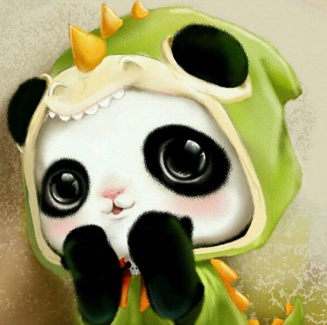 Baby Panda Karikatur Diamond Painting - Diamond Painting