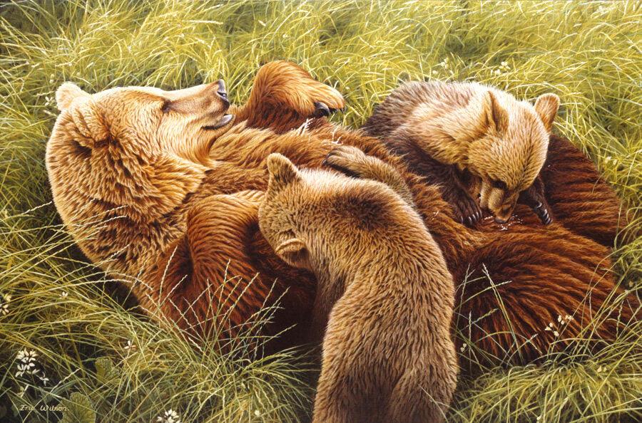 Kleine Bären tragen -  Kunst des Eric Wilson - Diamond Painting