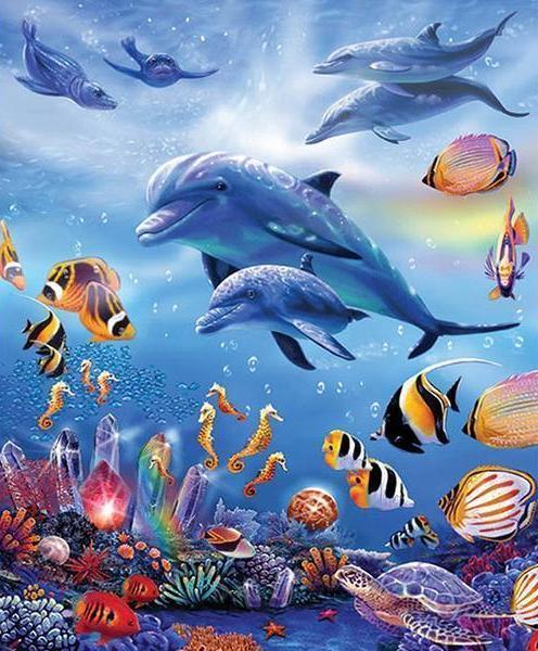 Schöne Unterwasserweltmalerei - Diamond Painting