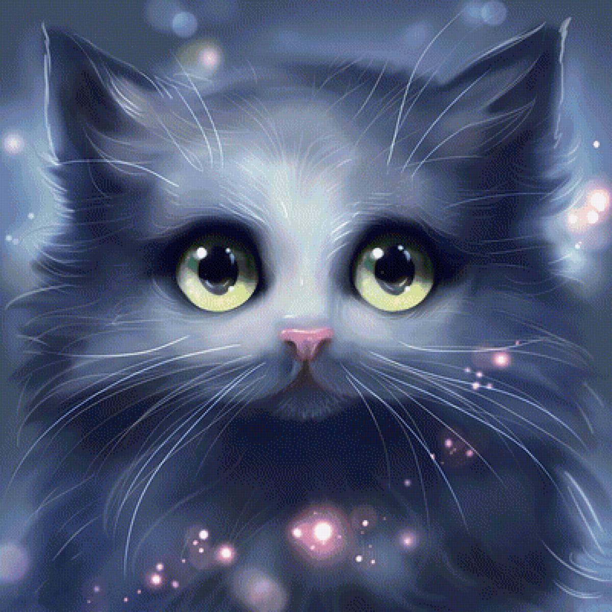 Faszinierende Katzenfarbe mit Diamanten - Diamond Painting