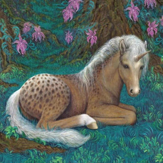 Niedliche Einhorn Baby - Farbe mit Diamanten - Diamond Painting