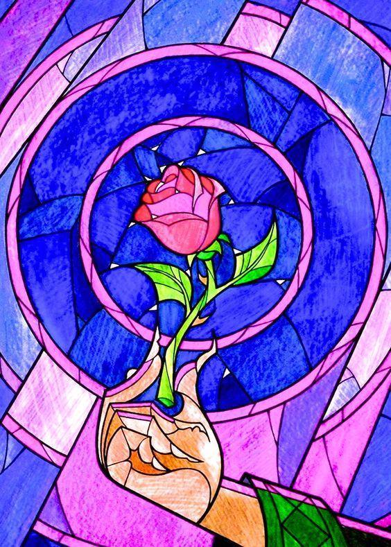 Glasmalerei Rose Art DIY Diamond Painting Kit - Diamond Painting