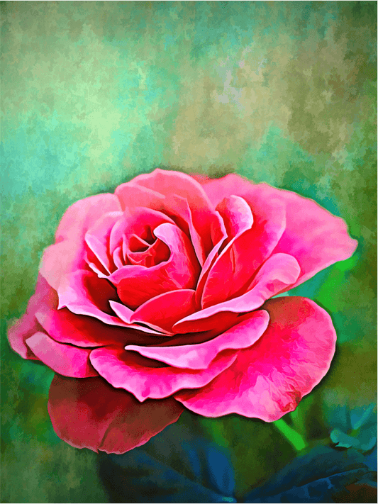 Exquisite rosa Rose - Kunst des Denise Dundon - Diamond Painting
